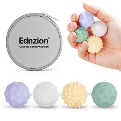 Fidget Toys Adults  4PCS Magnetic Silicone Stress Balls for Anxiety, Focus & ADHD Relief, Textured Sensory Desk Gadgets, Stocking Stuffers or Relaxing Gifts for Women, Teens, Girls