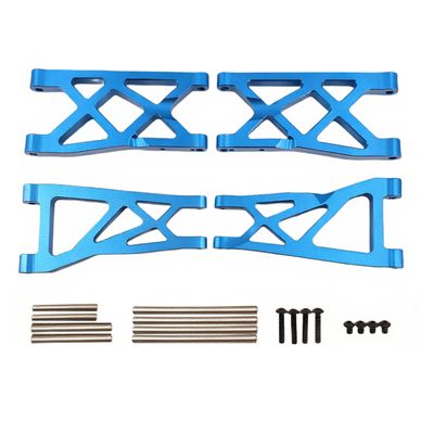 4PCS Aluminum Front & Rear A-Arms for Arrma 1/10 Vorteks, Granite, Senton 3S BLX 550  Upgrade Suspension Parts Replaces AR330516, AR330443 (Blue)