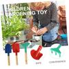 SUPVOX 4-Piece Kids Gardening Tools Set Includes Shovel Rake Gloves for Boys and Girls for Backyard Gardening and Planting Random Color view 3