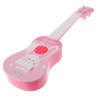 Abaodam 1pc Cartoon Rabbit Guitar for String Music Instrument Early Educational Play Bright Color Design Stimulates Imagination and Hearing Development