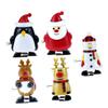 BESPORTBLE 5Pcs Xmas Clockwork Cartoon Santa Snowman Reindeer Wind Up for Christmas Party Favors Friends Enhance Learning Play view 1
