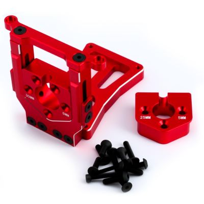 Aluminum Alloy Quick Release Motor Mount Upgrades Part for 1/5 X-Maxx 6S 8S,1/6 XRT 8S,Replace#7760 (Red)
