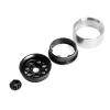 2.2 Beadlock Wheels Aluminum,12mm/HEX For 1/10 RC Crawler cars Upgrade Parts Axial Ghost VS4-10 RR10 SCX10 II III 90046 TRX4 TRX6 YETI D90 CC01 T099/4PCS (Black) view 4