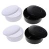 GARIOUANS Chess Box Set for Beginners 4pcs Plastic Go Game Container Lid Black and White Storage Can for Chess Pieces Compact Design for Travel and Home Use view 1