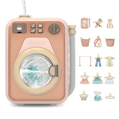 Haugboag Toy Washing Machine,Water-Filled Washer and Dryer Playset for Kids