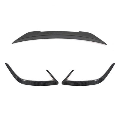 Carbon Fiber Trunk Spoiler&Rear Vent Cover Compatible with Kia Stinger 2018 2019 2020 2021 2022 2023