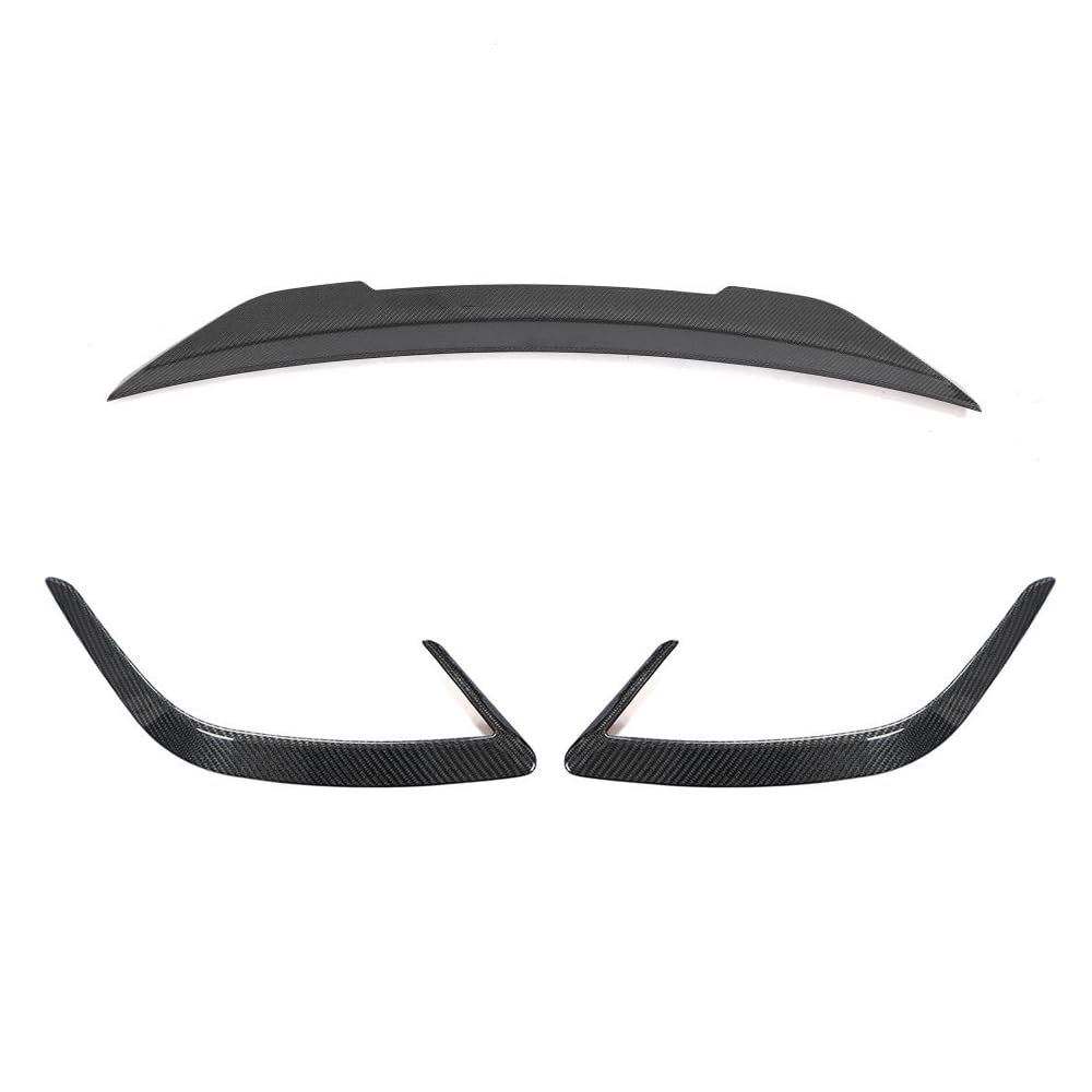 Carbon Fiber Trunk Spoiler&Rear Vent Cover Compatible with Kia Stinger 2018 2019 2020 2021 2022 2023