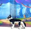 1pc 3D Printed Wolf, White and Black Fidget Wolf, Full Body Articulated Animal Toy, Fidget ADHD Autism Toy WC3002-BLK-1x (Medium - 3.5 Inches) view 1