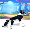 1pc 3D Printed Wolf, White and Black Fidget Wolf, Full Body Articulated Animal Toy, Fidget ADHD Autism Toy WC3002-BLK-1x (Medium - 3.5 Inches) view 3