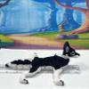 1pc 3D Printed Wolf, White and Black Fidget Wolf, Full Body Articulated Animal Toy, Fidget ADHD Autism Toy WC3002-BLK-1x (Medium - 3.5 Inches) view 4