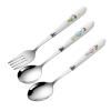 4PC - Home Simple Creative Cute Non-slip High Temperature Resistant Delicate Stainless Steel Spoon - A Family of Four Round Spoons [Mom] view 3