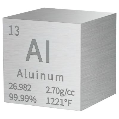Bosreroy 10Mm High-Purity Aluminum Cube, Laser-Engraved with Element Symbols, Perfect for Collectors and Learning