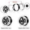 Adjustable Offset RC Car Wheels AMK Beadlock 1.9 Compatible with TRtage 1/10 TRX6 SEN7 8 Inoler Car Black view 2
