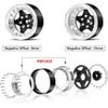 Adjustable Offset RC Car Wheels AMK Beadlock 1.9 Compatible with TRtage 1/10 TRX6 SEN7 8 Inoler Car Black view 3