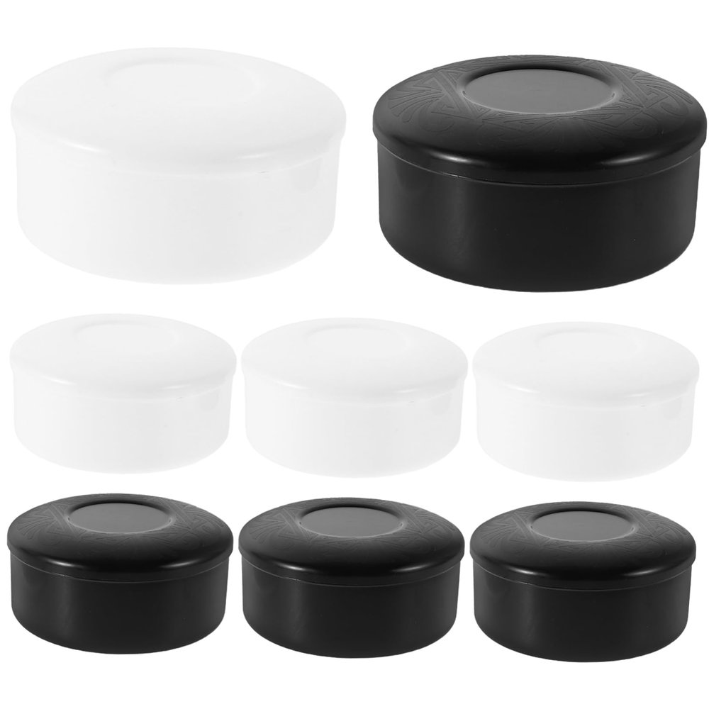 Kisangel 4pairs Go Chess Pieces Storage Box Portable Black White Chess Organizer for Plastic Case for Travel for Boys and Girls and