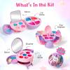 Cleboen 12 Pack Kids Makeup Blind Ball Party Favors - Surprise Cosmetic Blind Balls with Lip Gloss, Eyeshadow & Sponge Blusher (3 Styles, 2 with Mirrors), Party Favors Supplies Gifts for Girls view 3
