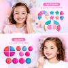 Cleboen 12 Pack Kids Makeup Blind Ball Party Favors - Surprise Cosmetic Blind Balls with Lip Gloss, Eyeshadow & Sponge Blusher (3 Styles, 2 with Mirrors), Party Favors Supplies Gifts for Girls view 4