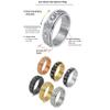366DAYS 6Pcs 8MM Anxiety Rings Fidget Rings for Women - Sun Moon Star Spinner Rings in Stainless Steel, Multiple Colors, Smooth Spinning Outer Band, High Polished & Hypoallergenic (6pcs, 9) view 2