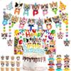 28pcs Cat-Themed Birthday Party Decorations Set - Includes "Happy Birthday" Banner, Cake Toppers, Hanging Ornaments & Backdrop for Feline Celebration view 1
