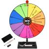 AugFir 18-inch Tabletop Prize Wheel, Prize Wheel Spinner with Stand & Storage Base, Featuring a Prize Wheel with 14 Customizable Color Sections. Suitable for Party Games, Family Games (with line) view 1