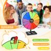 AugFir 18-inch Tabletop Prize Wheel, Prize Wheel Spinner with Stand & Storage Base, Featuring a Prize Wheel with 14 Customizable Color Sections. Suitable for Party Games, Family Games (with line) view 2