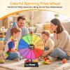 AugFir 18-inch Tabletop Prize Wheel, Prize Wheel Spinner with Stand & Storage Base, Featuring a Prize Wheel with 14 Customizable Color Sections. Suitable for Party Games, Family Games (with line) view 4