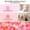 Realhaha Ball Pit Balls Star Shapes Plasticball50 Pearl Red Beige Clear view 2