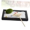 Kisangel Meditation Garden Miniature Landscape Zen Sand Table Decoration with Simulation Moss for Home and Office Elegant Desk Accessories for Relief and Peaceful Atmosphere view 3