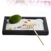 Kisangel Meditation Garden Miniature Landscape Zen Sand Table Decoration with Simulation Moss for Home and Office Elegant Desk Accessories for Relief and Peaceful Atmosphere view 4