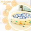 Realhaha Ball Pit Balls 50 PCS, Star Shapes for Babies Kids Playpen Plastic Balls for Babies Ball Pool Puppy Playballs, Pearl Blue Blue White view 2