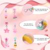 Mikovivi 6 Pairs Colorful Clip on Drop Earrings Set, Resin No Pierced Design Kids Child Dangle Earrings Cute Butterfly Ear Clips for Children Toddler Party Daily Wearing Princess Jewelry view 4