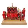 Engine Model Kit That Works, 12CC Vertical Four-Cylinder Overhead Valve Engine Gasoline Engine Model Internal Combustion Tractor Engine 3D Model Gift for Adults (Assembled Version) view 3