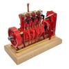 Engine Model Kit That Works, 12CC Vertical Four-Cylinder Overhead Valve Engine Gasoline Engine Model Internal Combustion Tractor Engine 3D Model Gift for Adults (Assembled Version) view 4