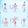 Mikovivi 6 Pairs Colorful Clip on Drop Earrings Set, Resin No Pierced Design Kids Child Dangle Earrings Cute Butterfly Ear Clips for Children Toddler Party Daily Wearing Princess Jewelry view 2
