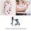 Muishi Red Ladybugs and Flowers Newborn Swaddle Blankets Hat Sets Soft Baby Receiving Blanket Swaddle Sack for Baby Shower Infant Boy Girl Gift view 4