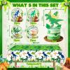 148ps Roar Im Four Dinosaur 4th Birthday Decorations Boy Dinosaur 4th Bday Tableware Jungle T-rex 4 Rex Dino Plates Napkins Cups Banner Tablecloth Dino Party Supplies Decor Serve 24 view 3