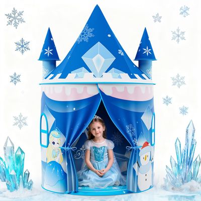 Skirfy Princess Play Tent, Frozen Toy for Girls, Ice Castle Kids Tent Indoor and Outdoor, Large Imaginative Playhouse for Toddler 3+,Christmas Birthday Thanksgiving Gift for Girls-64.2*41.3*41.3 inch