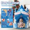 Skirfy Princess Play Tent, Frozen Toy for Girls, Ice Castle Kids Tent Indoor and Outdoor, Large Imaginative Playhouse for Toddler 3+,Christmas Birthday Thanksgiving Gift for Girls-64.2*41.3*41.3 inch view 4