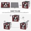 2PCS Collapsible Storage Bins with Dual Handles Fabric Storage Basket Foldable Cubes Organizer Baskets Cartoon Boston Terrier Face Storage Boxes for Organizing Clothing Cube Storage Organizer Bins view 4