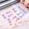 Mikovivi 6 Pairs Colorful Clip on Drop Earrings Set, Resin No Pierced Design Kids Child Dangle Earrings Cute Butterfly Ear Clips for Children Toddler Party Daily Wearing Princess Jewelry view 3