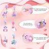 Mikovivi 6 Pairs Colorful Clip on Drop Earrings Set, Resin No Pierced Design Kids Child Dangle Earrings Cute Butterfly Ear Clips for Children Toddler Party Daily Wearing Princess Jewelry view 4