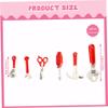 Pesoncarl 24Pcs Miniature Dollhouse Accessories, Mini Repair Tools Dollhouse Accessories, Realistic Wrench Hammer Kit Miniatures Toys for DIY Warehouse Garden Garage Decor, Toys. view 3
