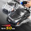 1/16 Scale RC Drift Car, MN-268 RWD Mini RC Vehicles Model with Gyro, Spare Tires & LED Lights for Adults Hobby Toy Gifts (Silver) view 2