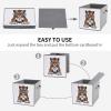 2PCS Collapsible Storage Bins with Dual Handles Fabric Storage Basket Foldable Cubes Organizer Baskets Tiger Head with Raised Paws Storage Boxes for Organizing Clothing Cube Storage Organizer Bins view 4