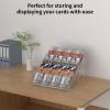 2 Pack Card Display Stand for Trading Card Greeting Card Display Stand, Versatile 7 Tier Figurine Crystal Display Shelf for Collectibles, Pops, PSA Cards, Sports Cards, Business Cards view 4