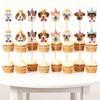 16 Pcs Pet Dog Cupcake Toppers Puppy Cupcake Topper Decor Dogs Themed Birthday Party Decorations Happy Birthday Dog Cupcake Toppers Decorations view 1