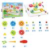 Kisangel 1 Set DIY Gear Wheel Assemble Disassemble Toolbox for Bright Colors Safe Material Enhances Imagination Motor Skills Fun Learning Activity view 3