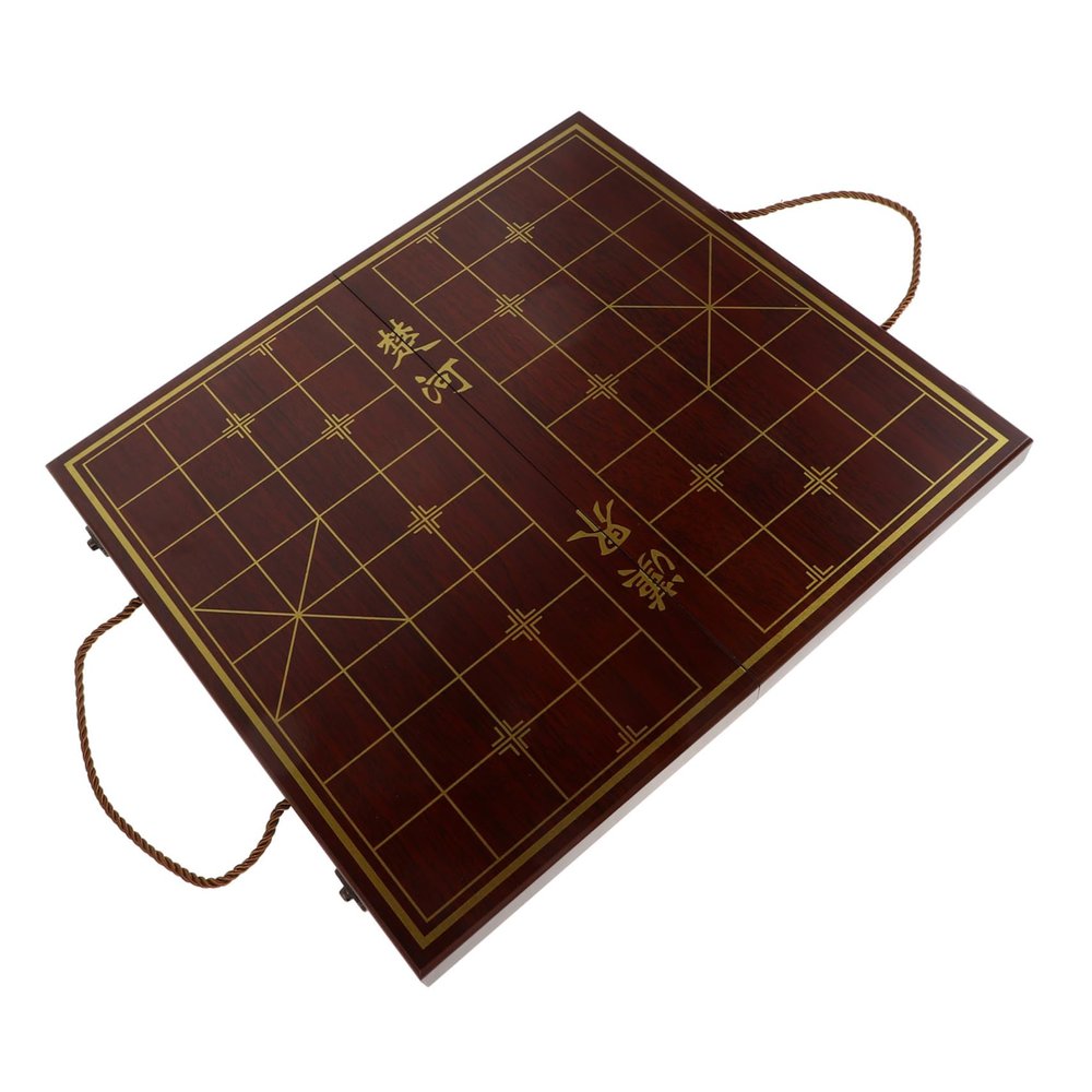 VANZACK Wooden Chinese Chess Set Vintage Chess Portable Board Wooden Kit Travel Game for Adults