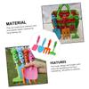 VICASKY 4-Piece Kids Gardening Tool Set Multi-Functional Shovel Rake and Trowel for Play Sturdy and Lightweight Gardening Toys for Boys and Girls Random Color view 3
