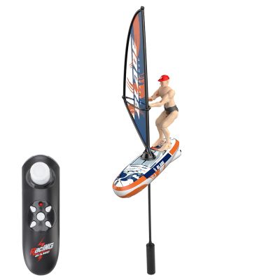 Authticar RC Sailboat Boat, 2.4Ghz Remote Control Boat with Lights for Pools, Lake, Bathtub, Summer Outdoor Water Sailboat Toys for s s (Blue)